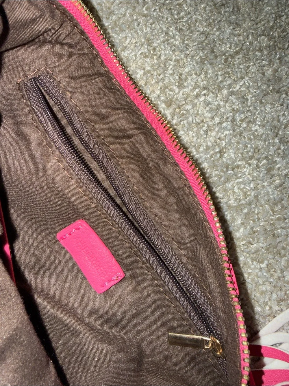Hot Pink Camo Stripe Wristlet Cosmetic Pouch with Tassel